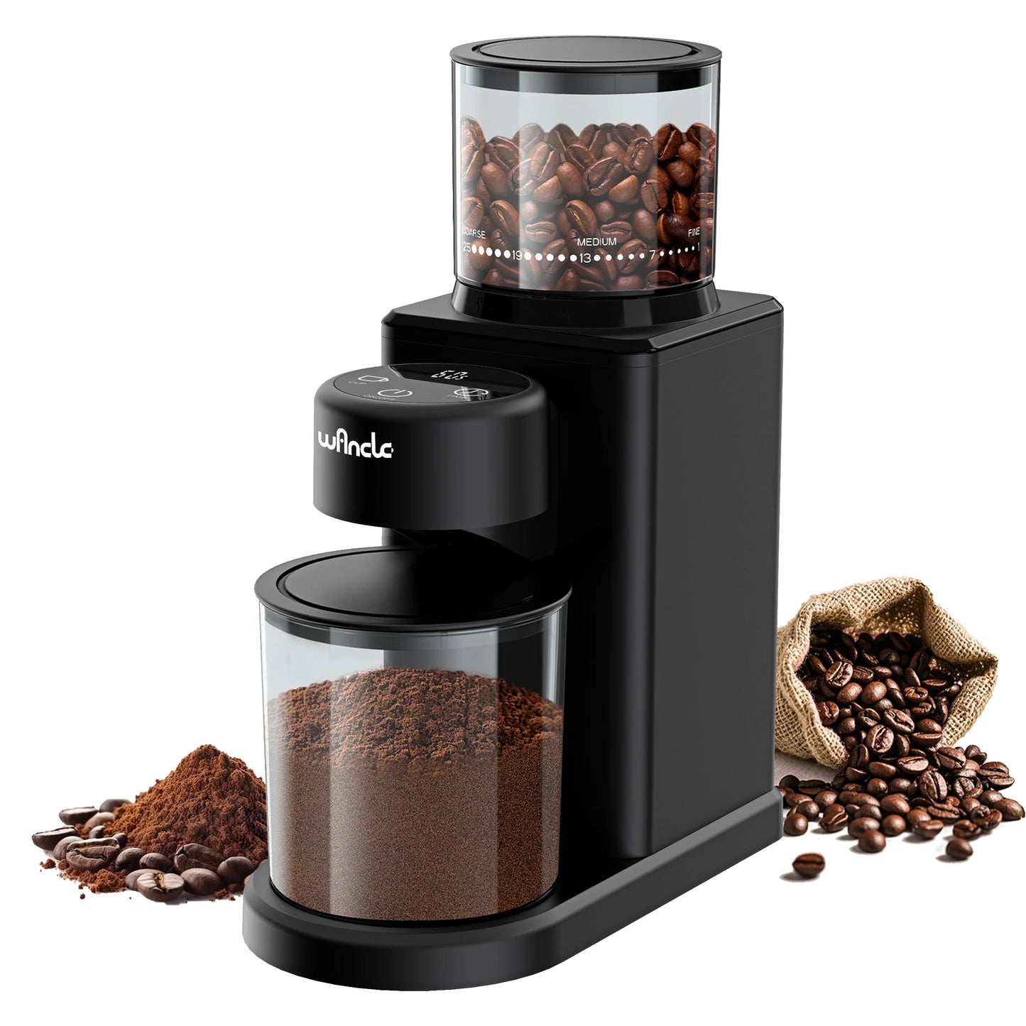 KIRAINAFLY Automatic Conical Burr Coffee Grinder With Touchscreen