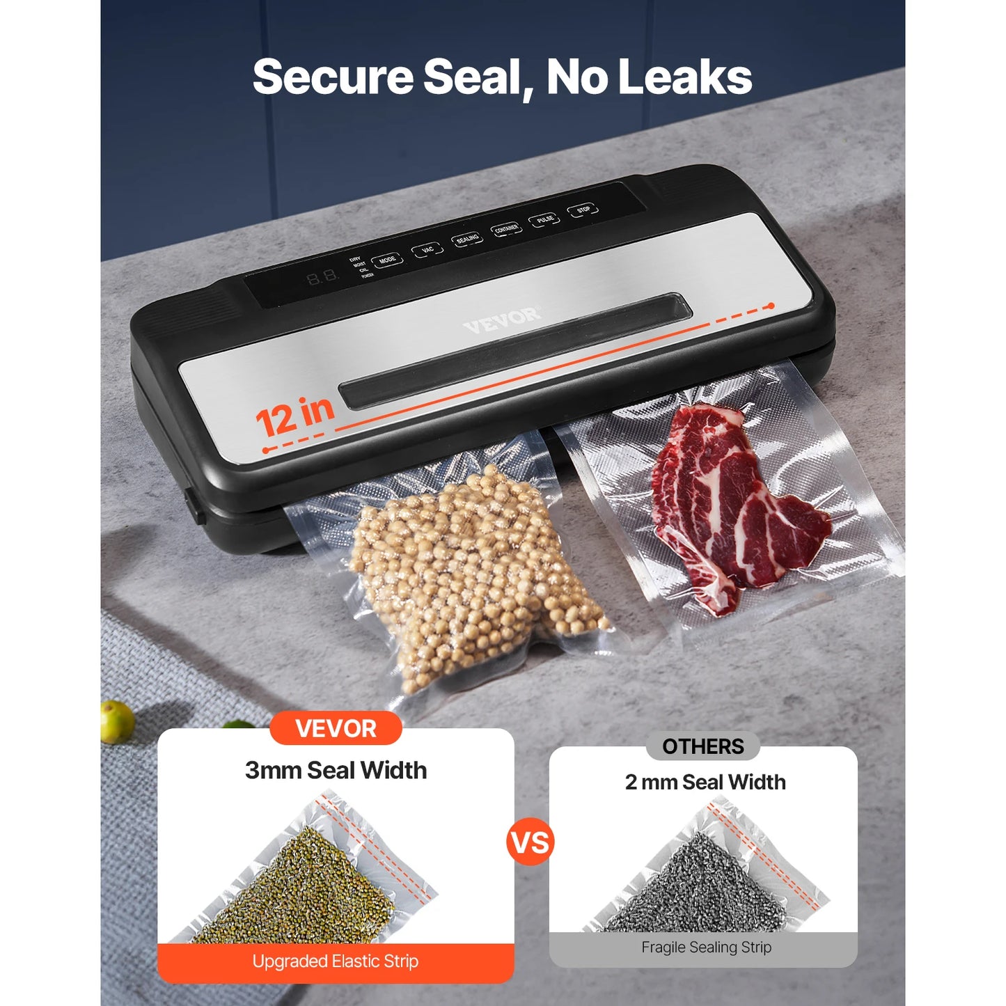 VEVOR 7-In-1 Electric Vacuum Sealer For Kitchen Food Storage