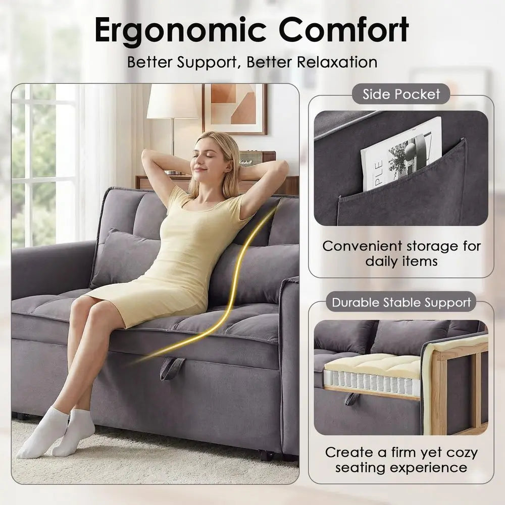 Convertible Sleeper Sofa Bed With Pullout Couches And Loveseat