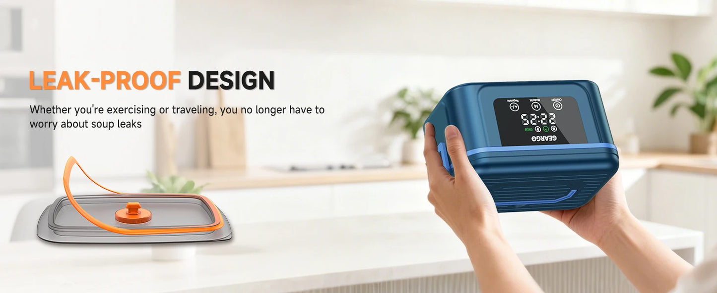 Cordless Electric Heated Lunch Box For On The Go Meals