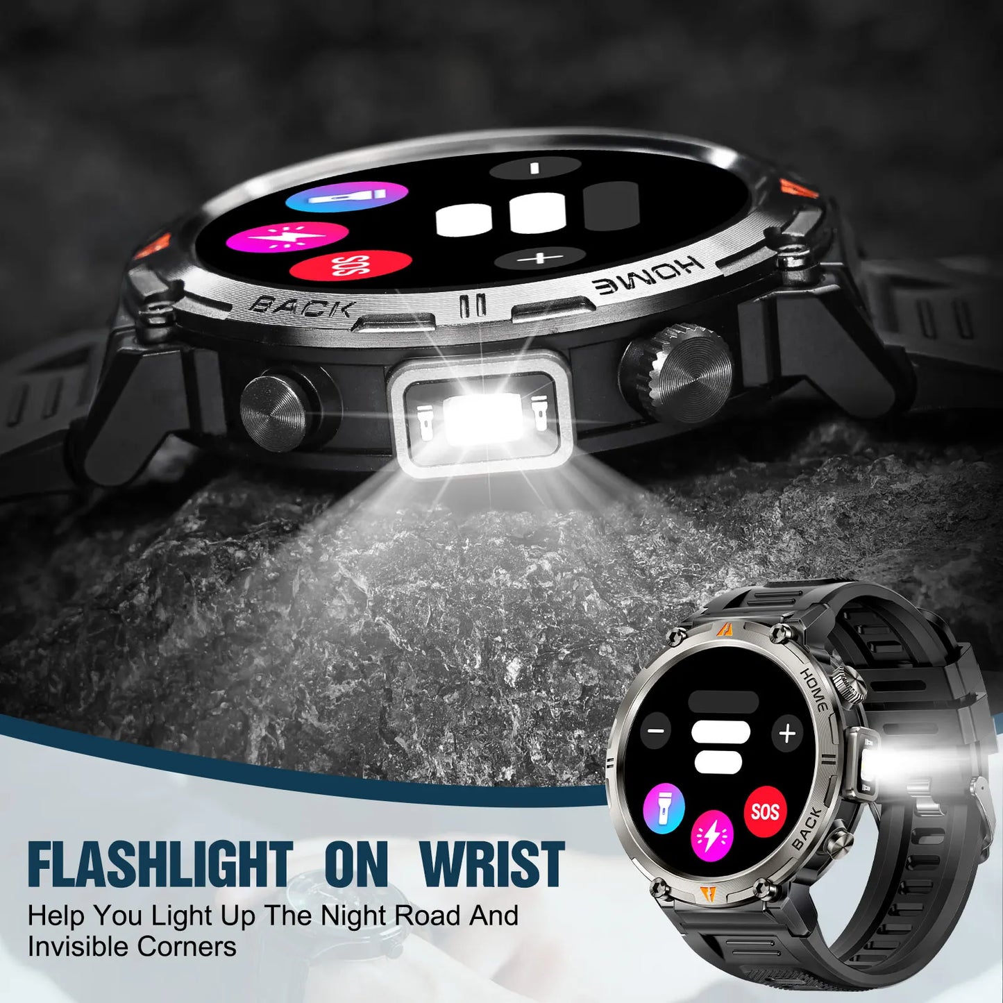 EIGIIS KE3 Smart Watch 3ATM Waterproof Health Monitor with Bluetooth