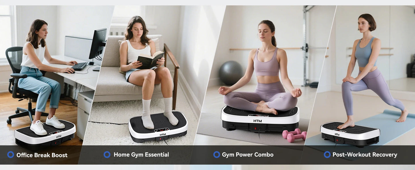 HTM Vibration Plate Multifunction Trainer for Home Gym 330lb
