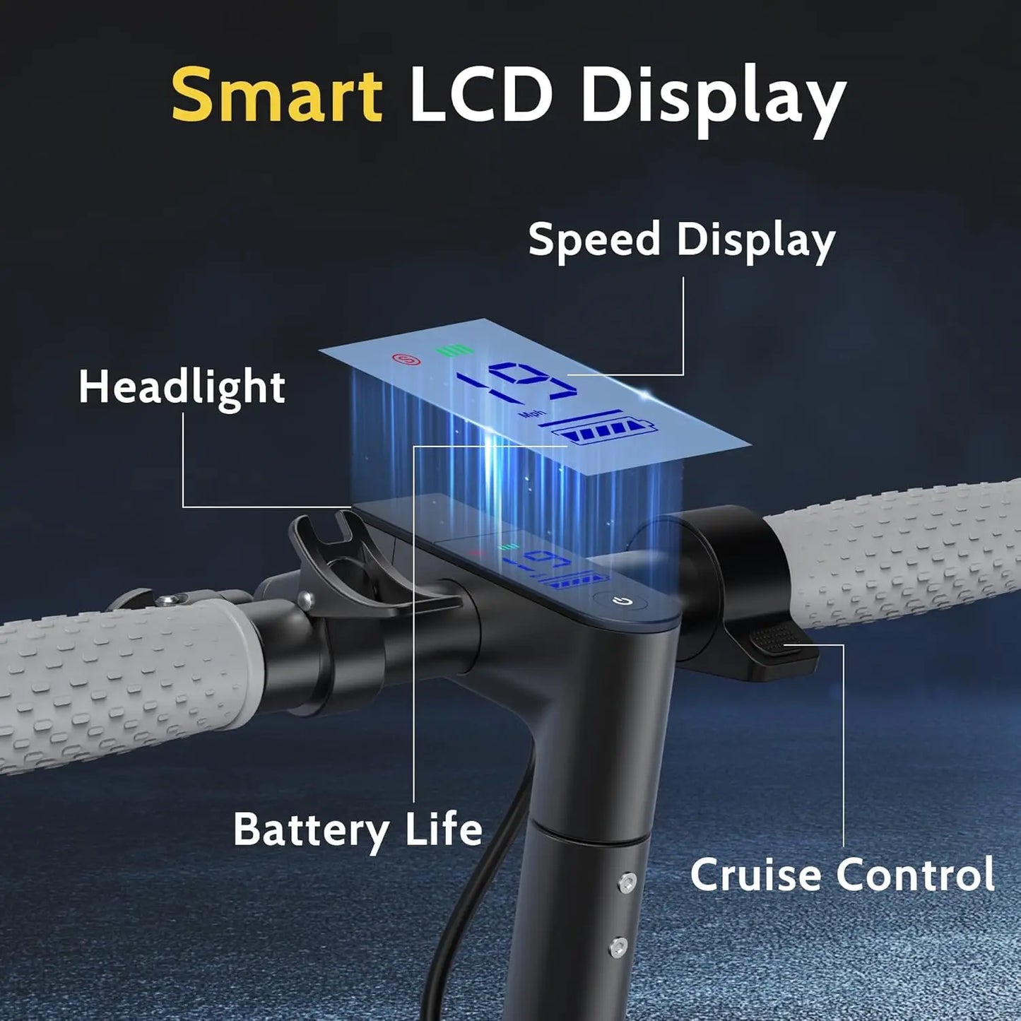 Navic T5 Electric Scooter 350W 19MPH App Control Folding 22 Miles Range