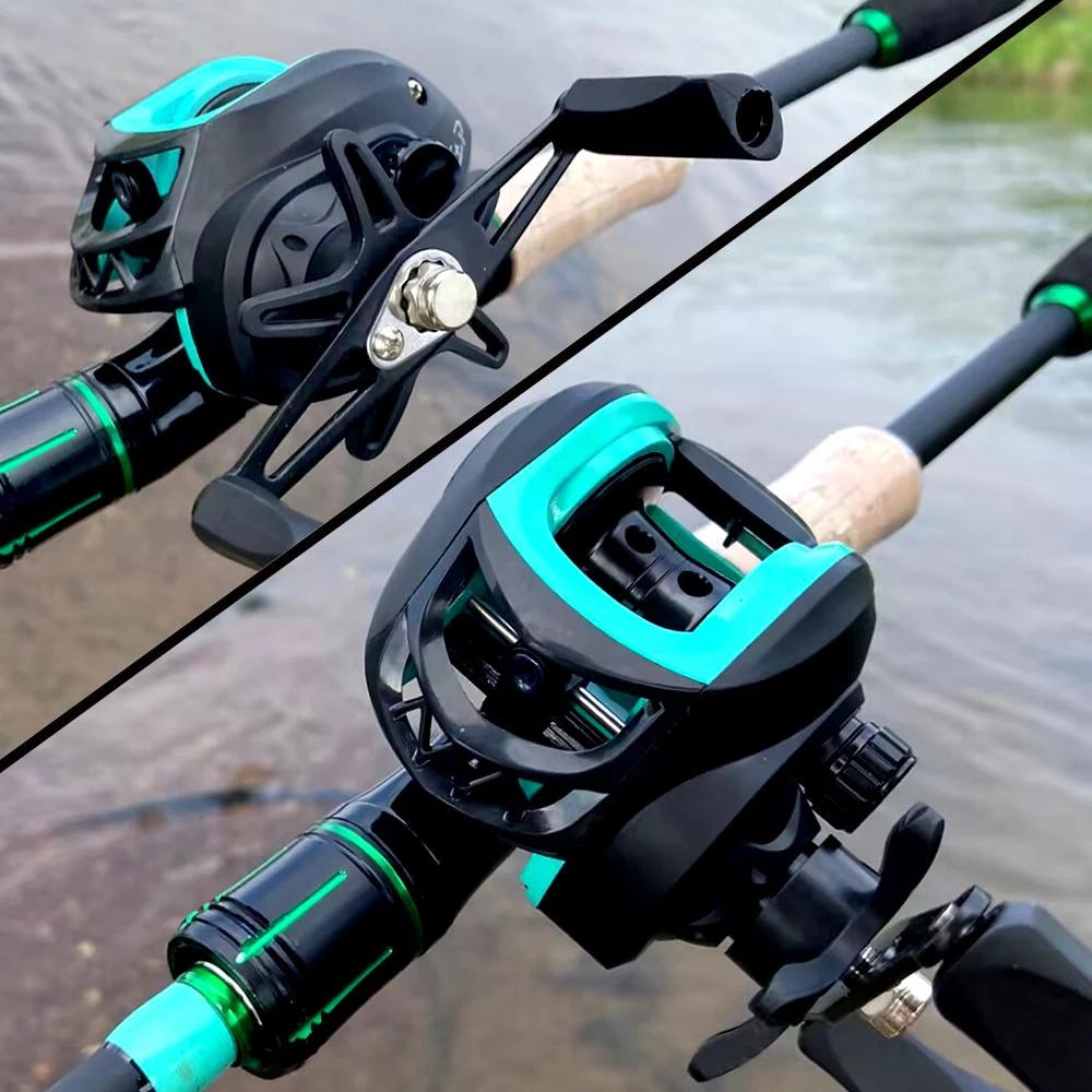 Ultralight Portable Baitcasting Fishing Rod And Reel Set