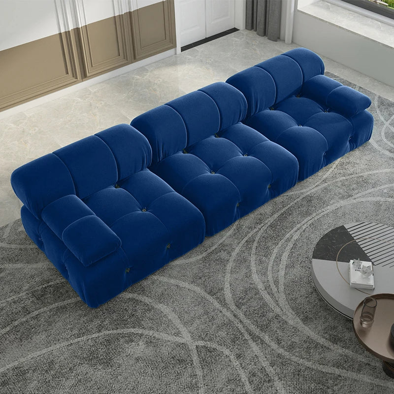Sdorens Velvet Minimalist Modular Sectional Sofa Modern Convertible Living Room