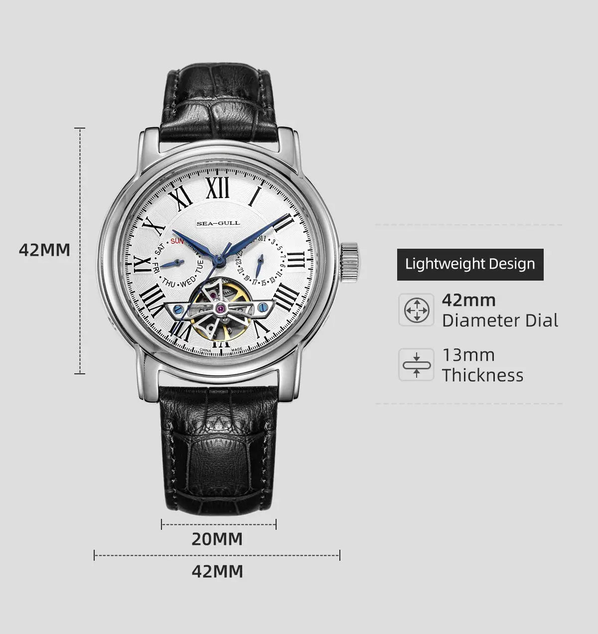 Sea-Gull Stainless Steel Luxury Mechanical Watch For Men