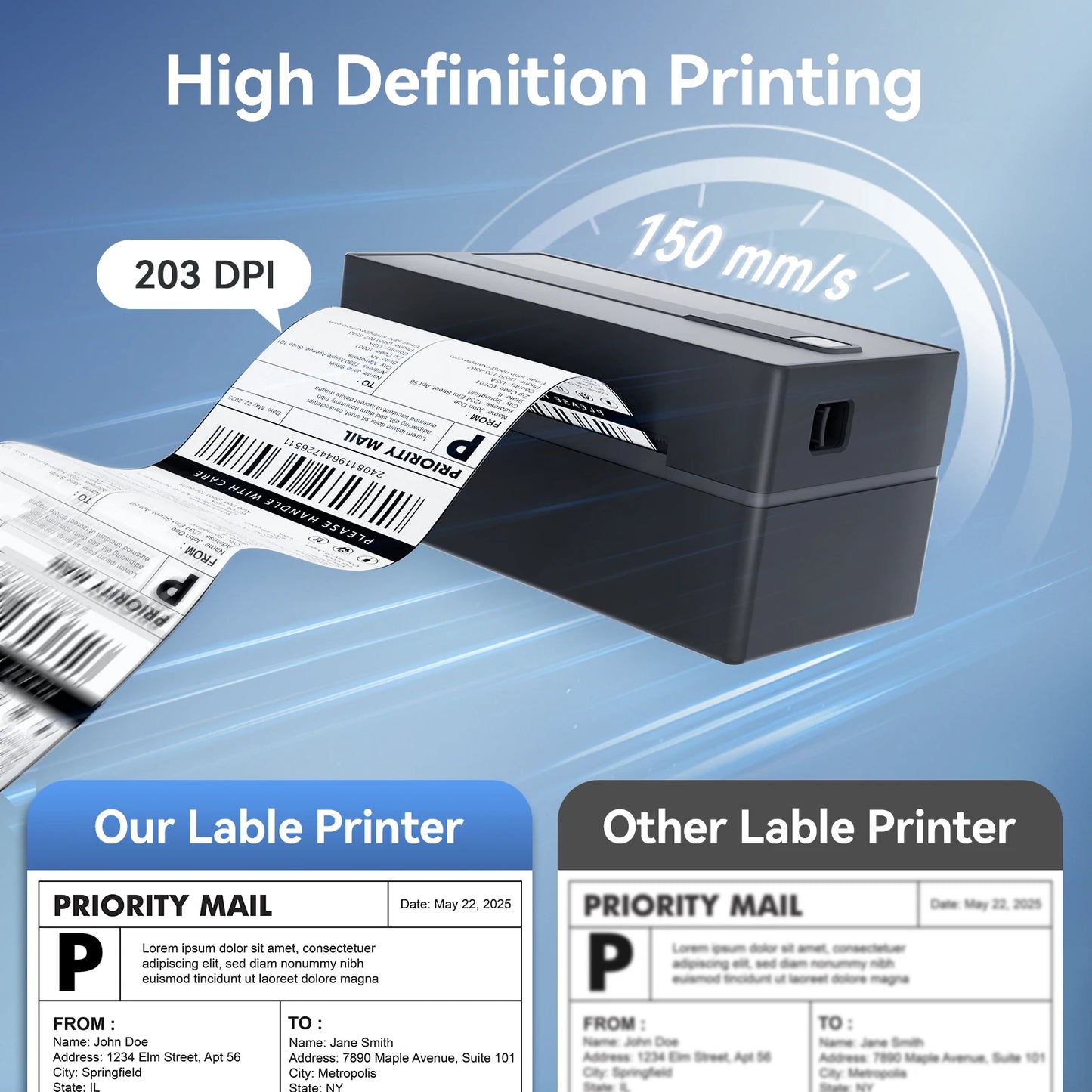 TakeYou Portable Thermal Label Printer 203DPI Bluetooth USB