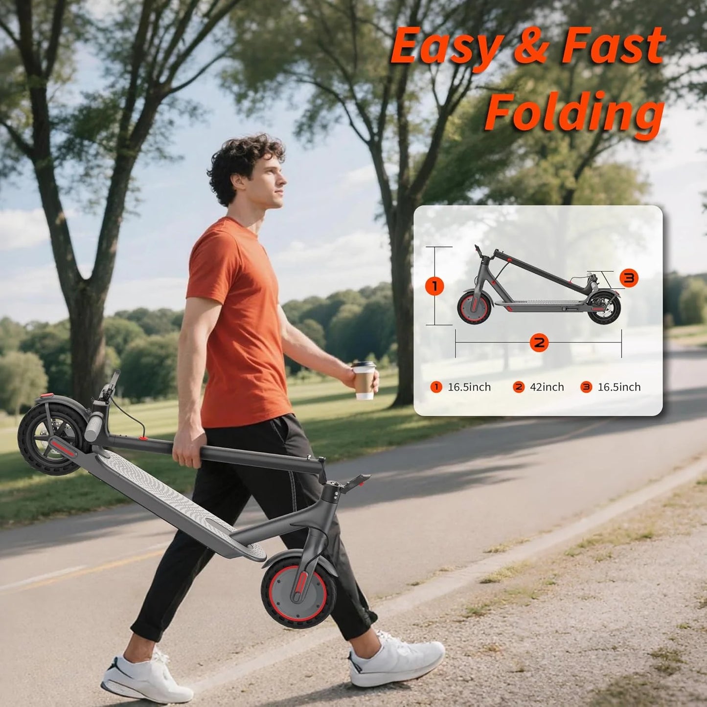 AOVOPRO ES80 Electric Scooter 350W 19MPH Foldable With App Control