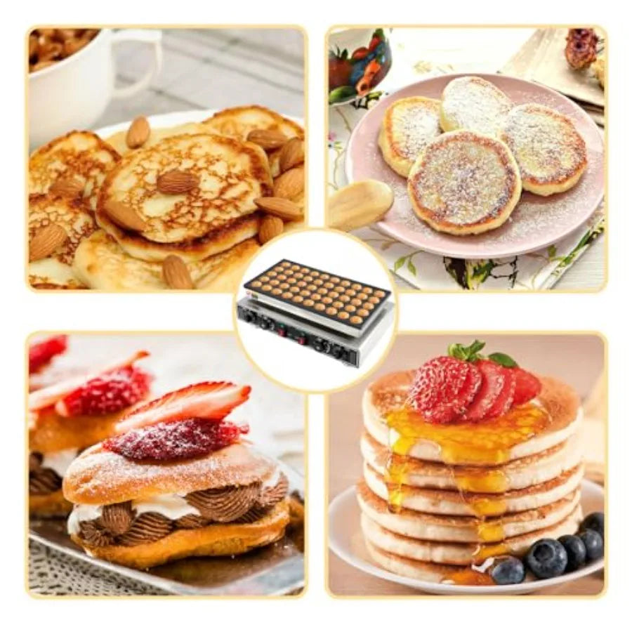 Mini Pancake Maker Machine Stainless Steel Nonstick Surface