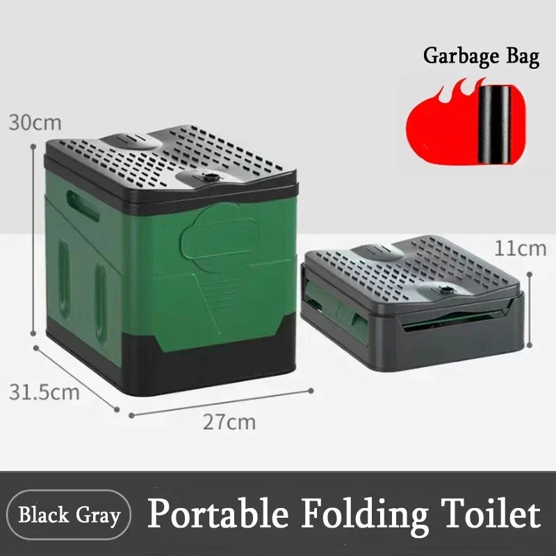 Outdoor Folding Portable Toilet For Camping And Travel Reusable