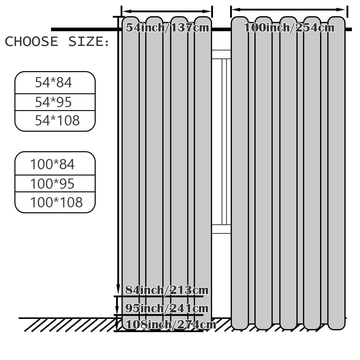 SABALANICA 4 Panels Outdoor Curtains Waterproof UV Resistant