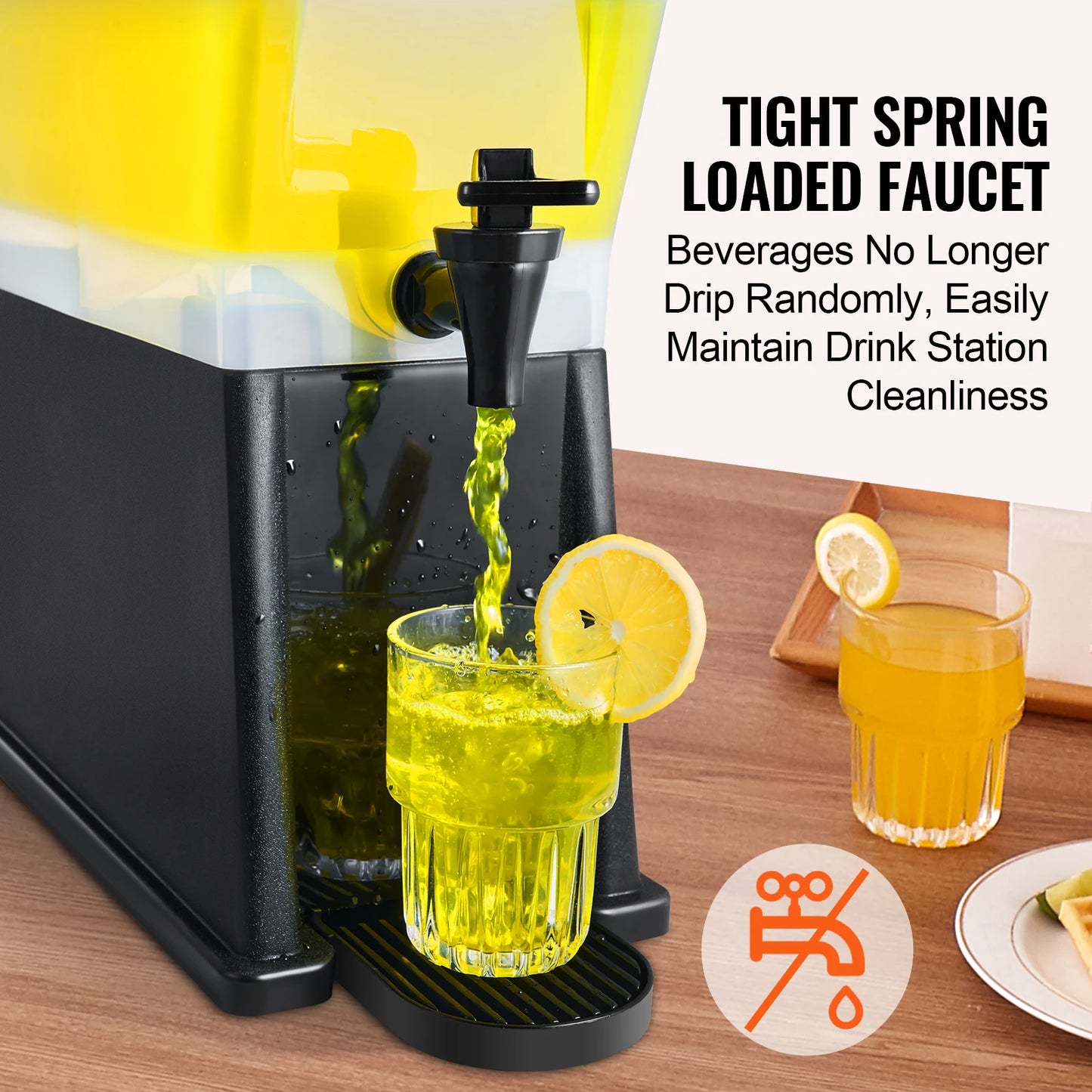 SucceBuy Beverage Dispenser 3 Gallon With Stand And Spigot