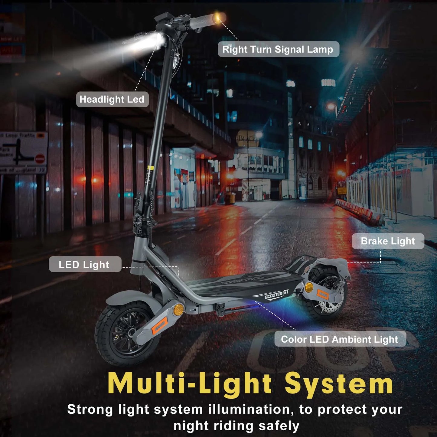 BIkydom Electric Scooter 1200W 48V Top Speed 35MPH Premium