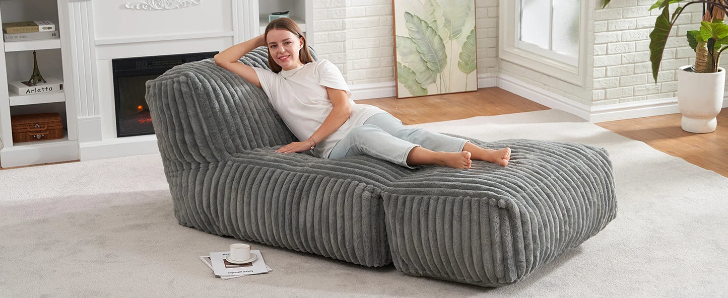 Bean Bag Lounger Chair With Memory Foam