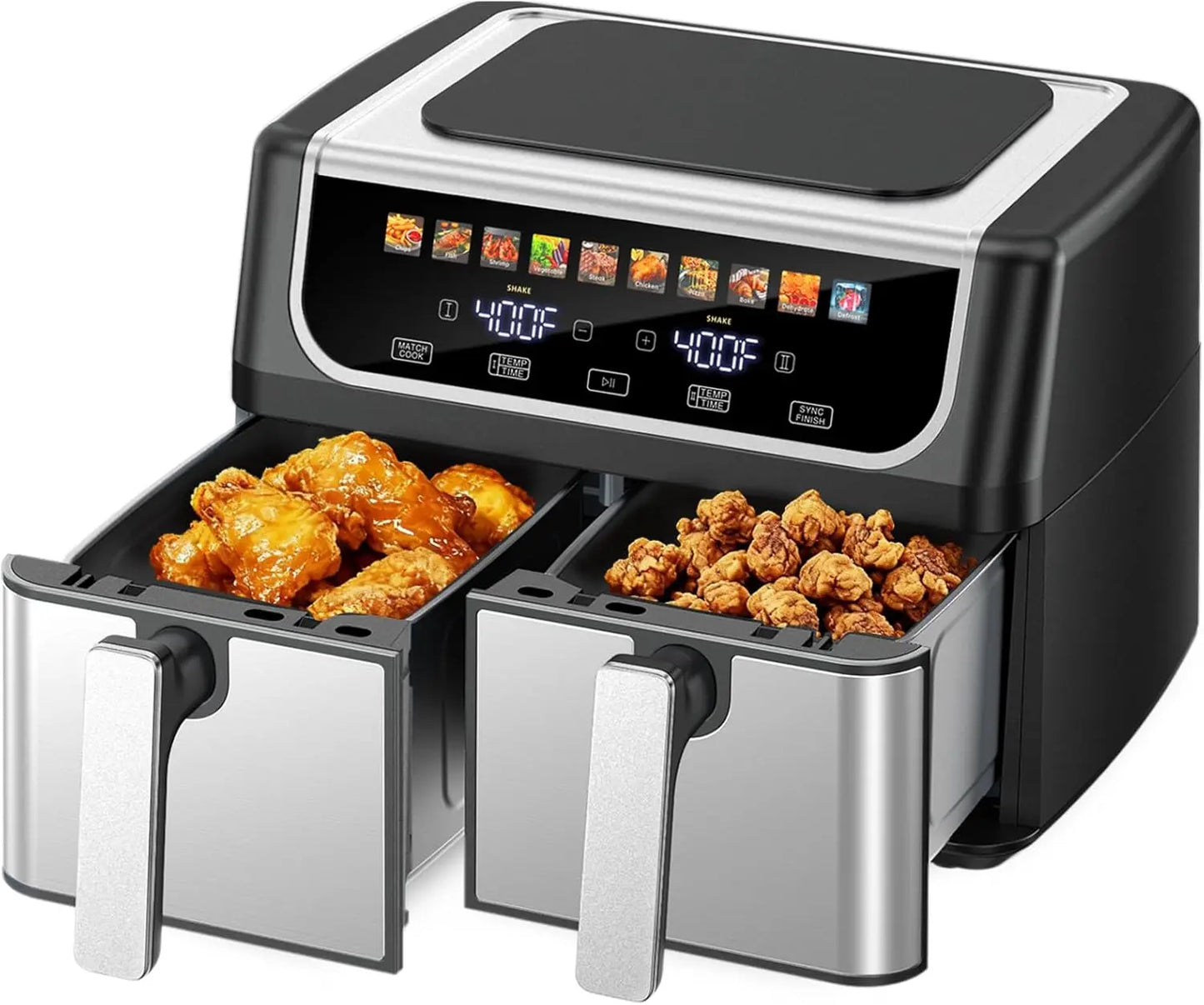 Dual Basket Air Fryer With Twin Baskets For Efficient Cooking