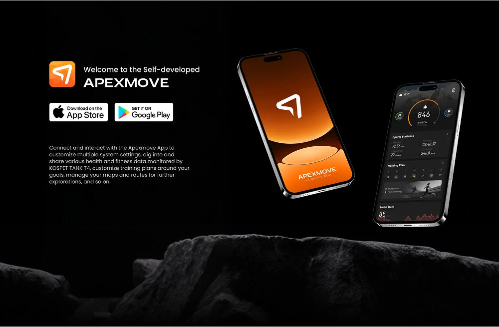 KOSPET Tank T4 Smartwatch For Men GPS Offline Maps 10ATM