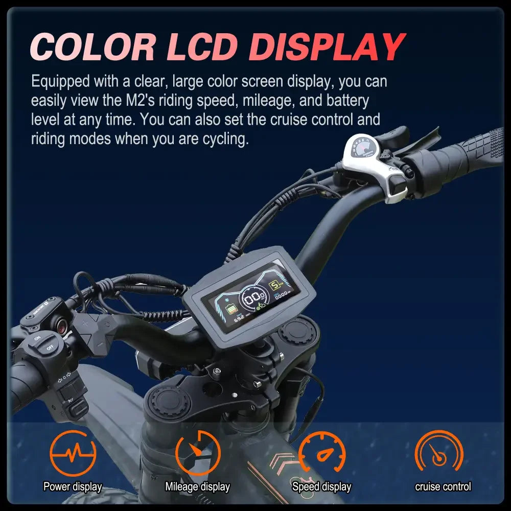 BAOLUJIE Electric Bike 1500W Peak Power E Bike for Adults