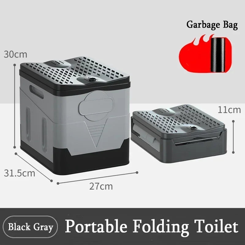 Outdoor Folding Portable Toilet For Camping And Travel Reusable