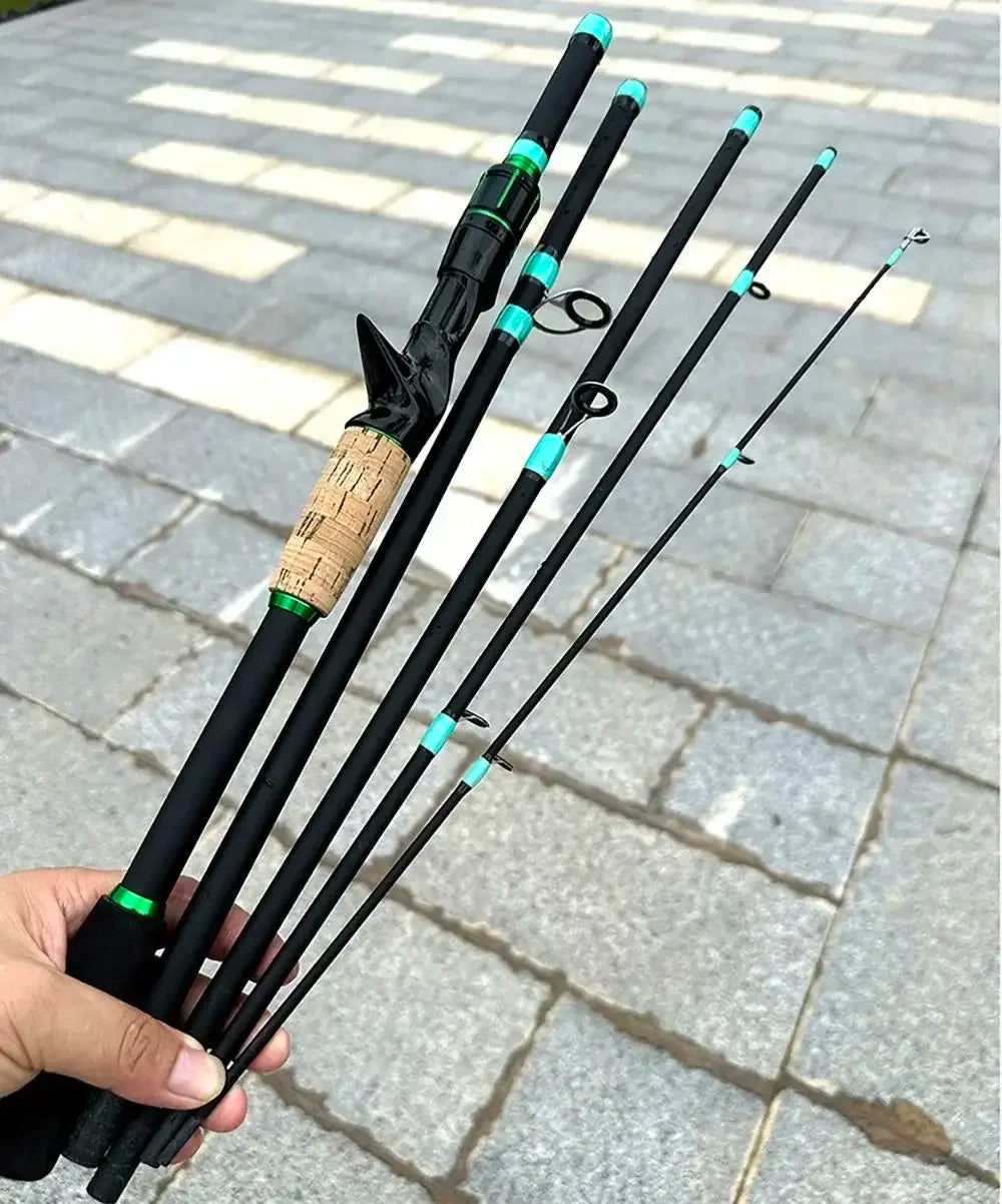 Ultralight Portable Baitcasting Fishing Rod And Reel Set