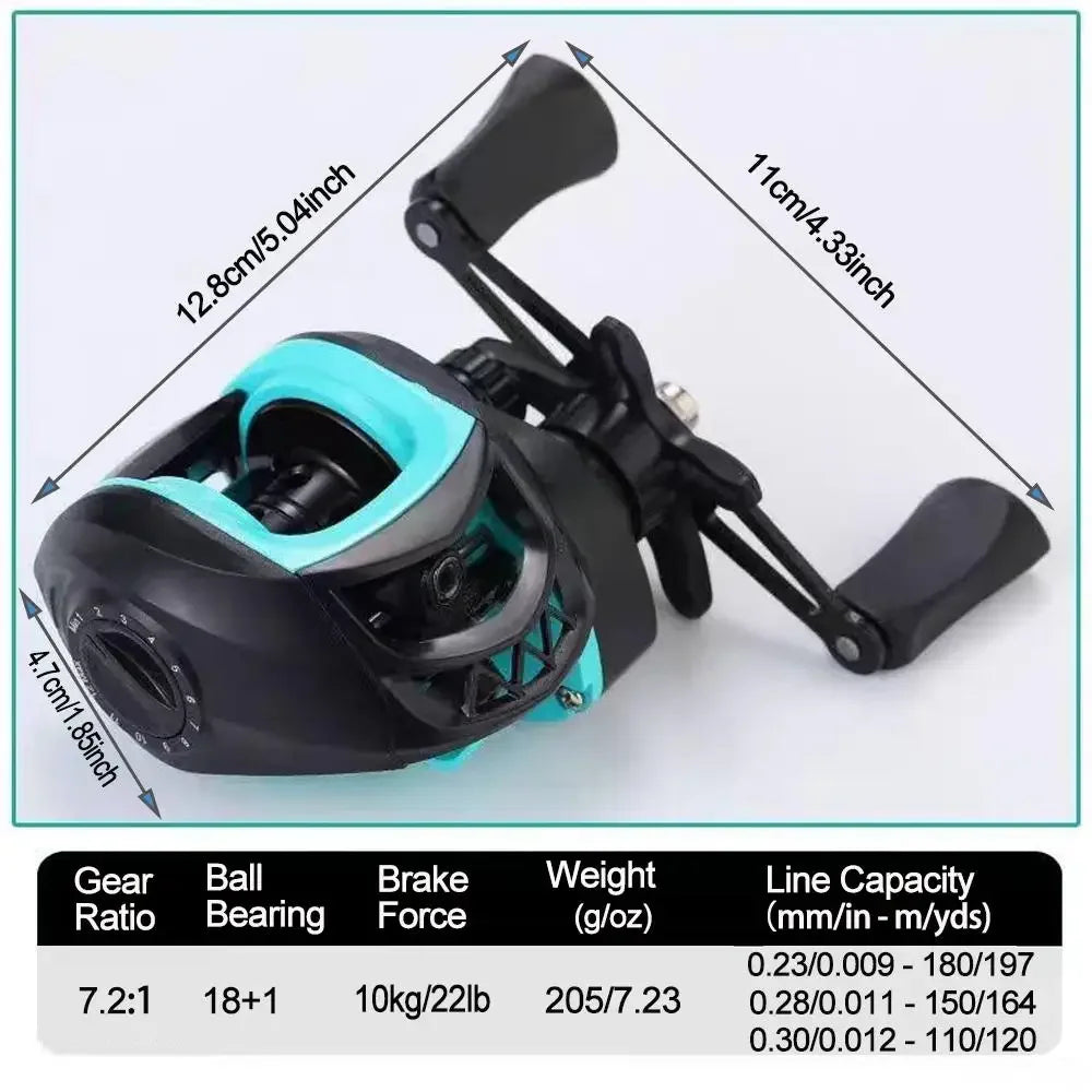 Ultralight Portable Baitcasting Fishing Rod And Reel Set