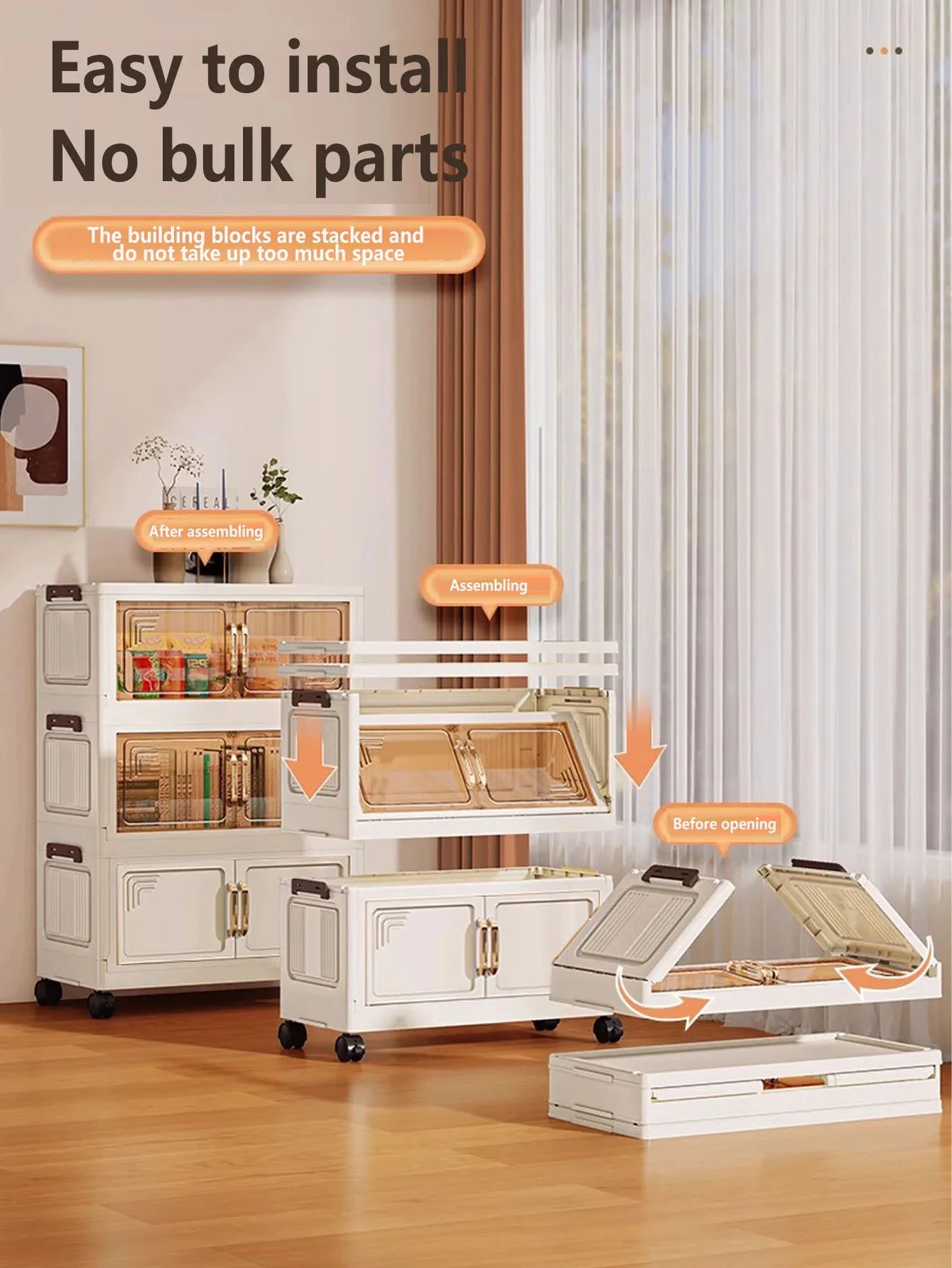 Multifunctional Folding Storage Cabinet Wardrobe Organizer For Home
