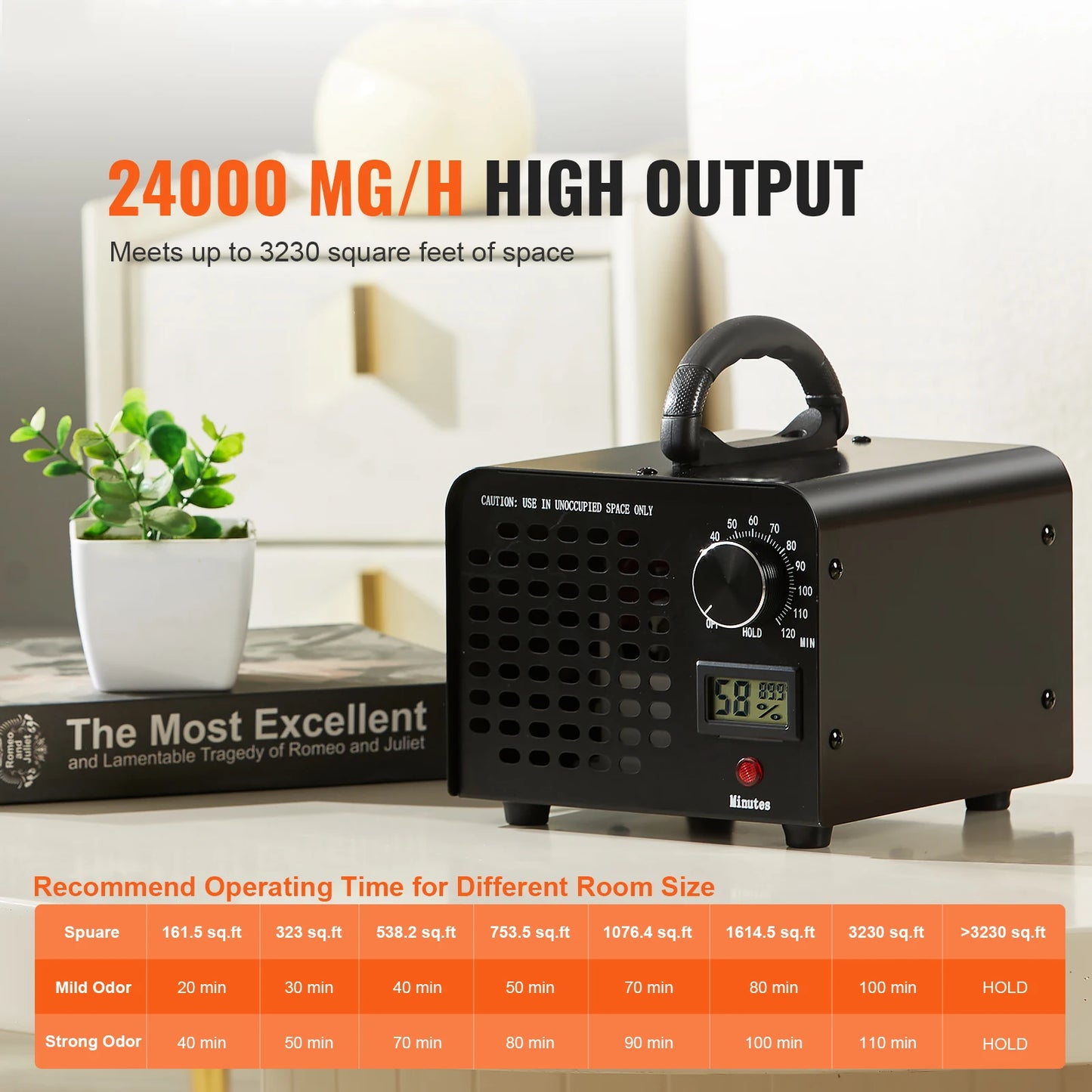 VEVOR Ozone Generator 12000 36000 24000 Mg Odor Remover