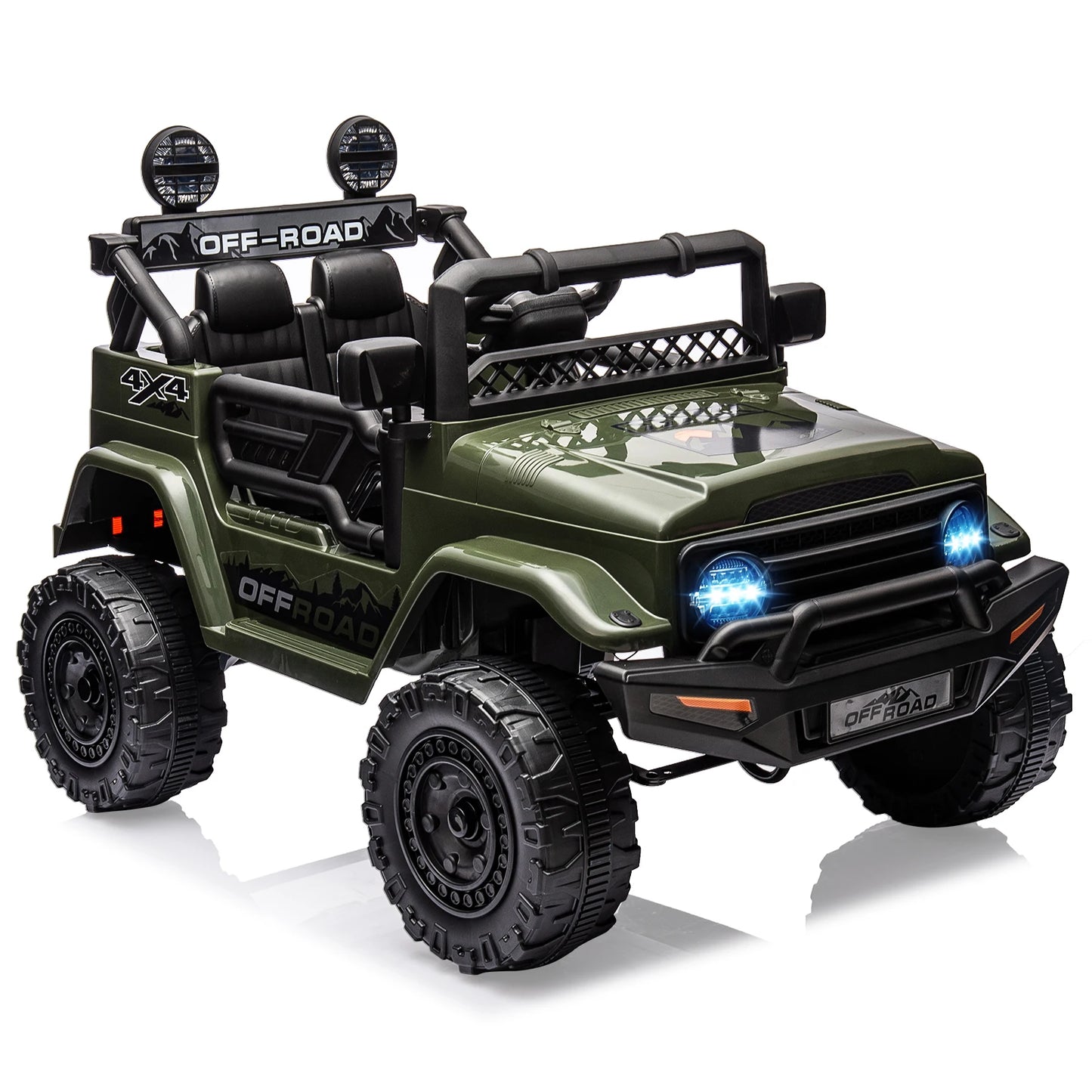 HiMISS 12V Kids Ride On Truck With Remote Control Bluetooth Lights