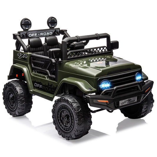 HiMISS 12V Kids Ride On Truck With Remote Control Bluetooth Lights
