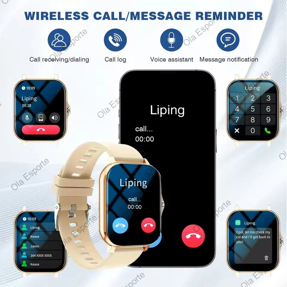 Smart Watch With Blood Oxygen And Blood Pressure Monitor Bluetooth