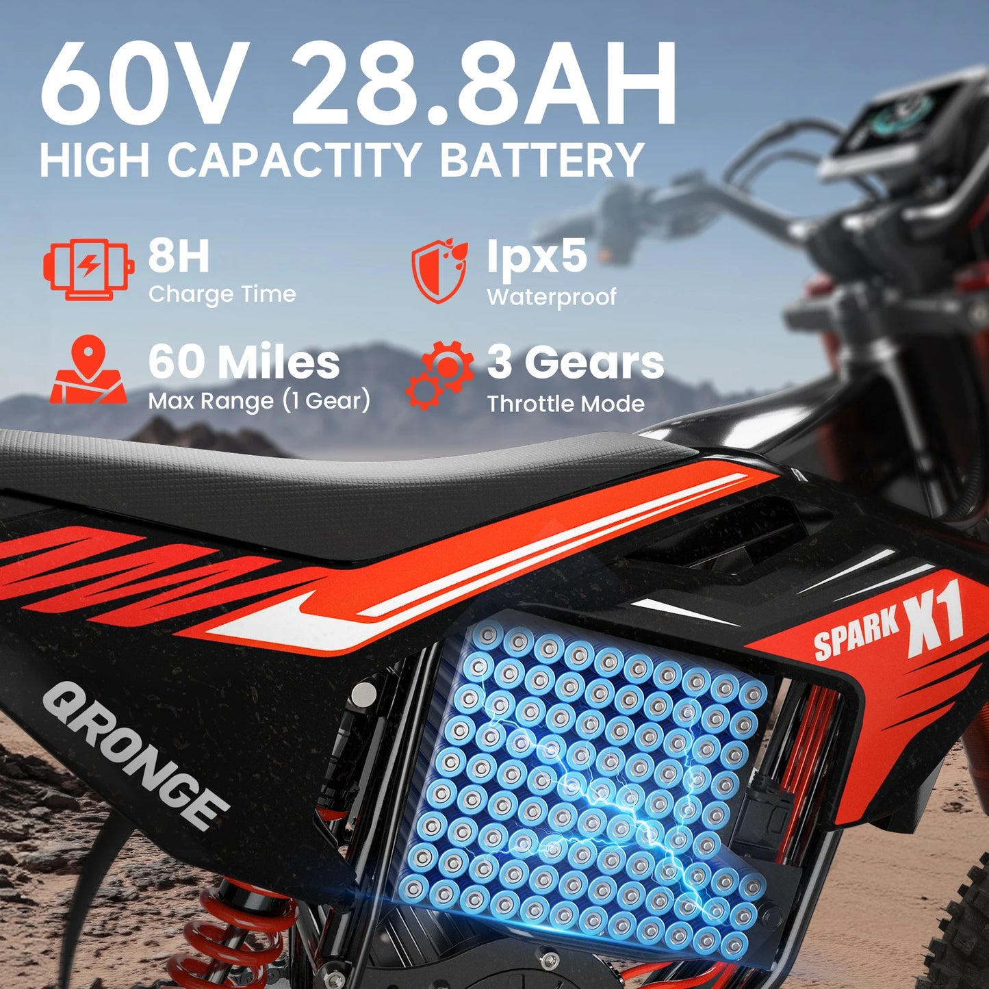 QRONGE X1 Spark 4500W Electric Dirt Bike