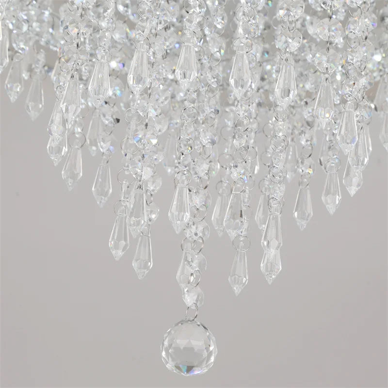 GreeLustr Modern Minimalist Dimmable LED Crystal Chandelier With Remote