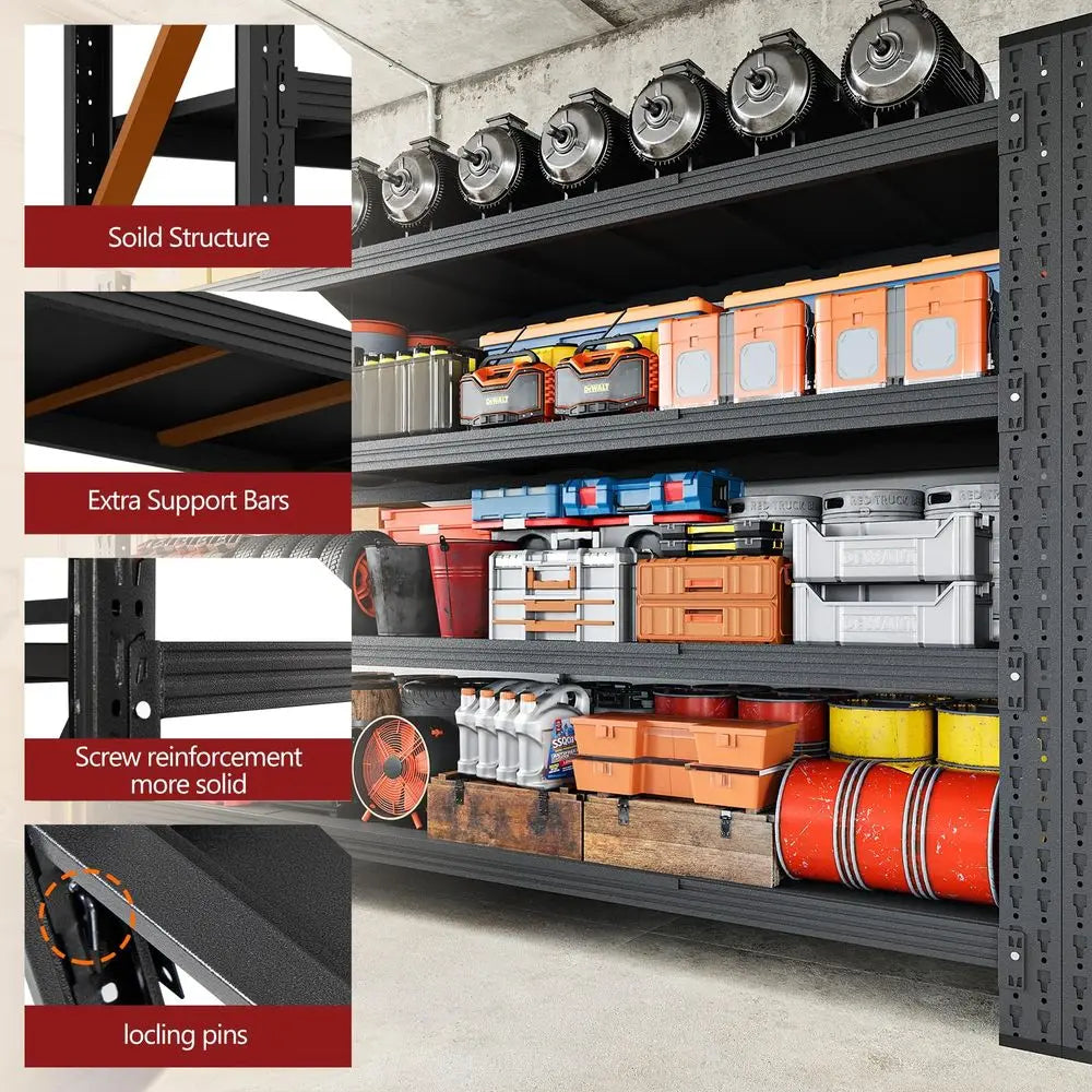 Heavy Duty 5000 Lb Garage Storage Shelves, Adjustable Metal Units