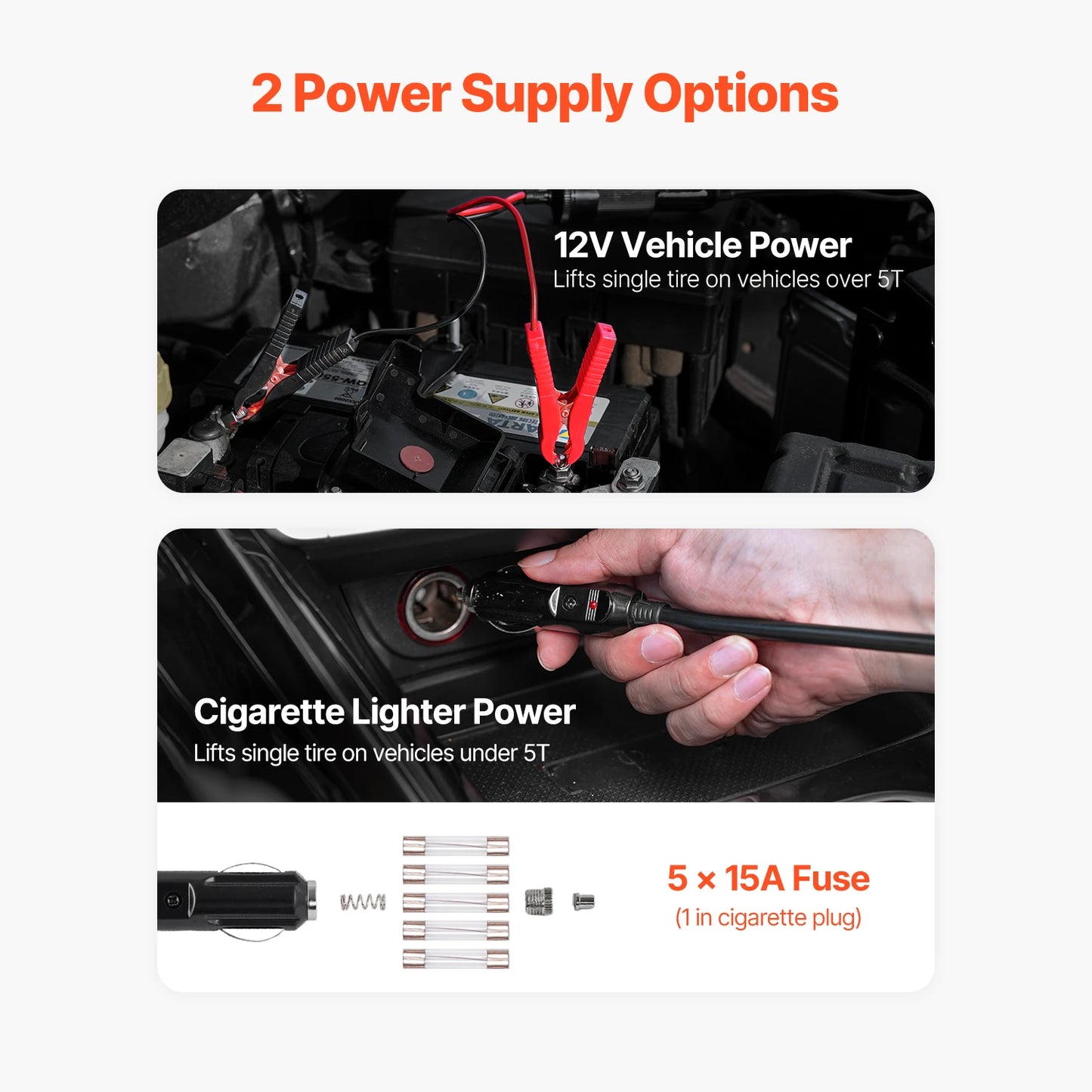 Succebuy 5T Electric Car Jack With Built In Inflator LED