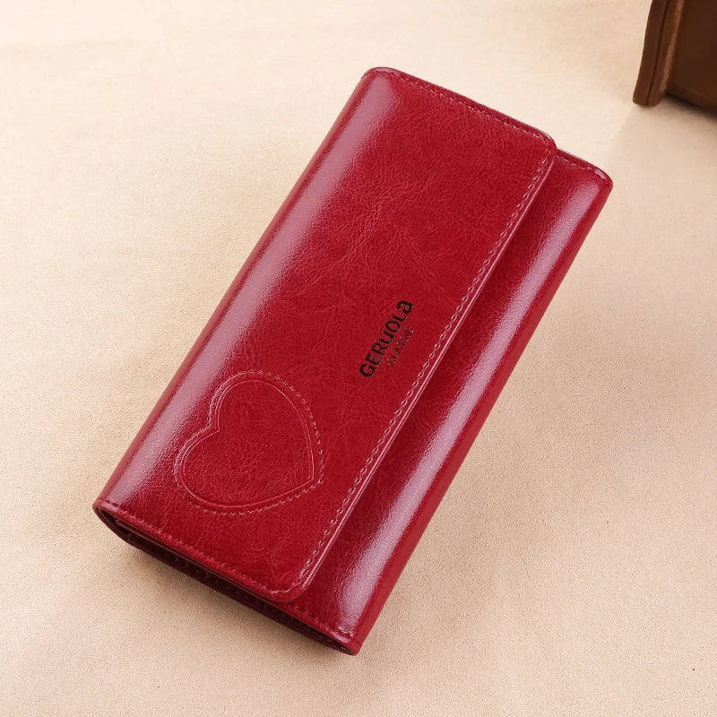 GERUOLA RFID Anti Theft Long Wallet With Demagnetization
