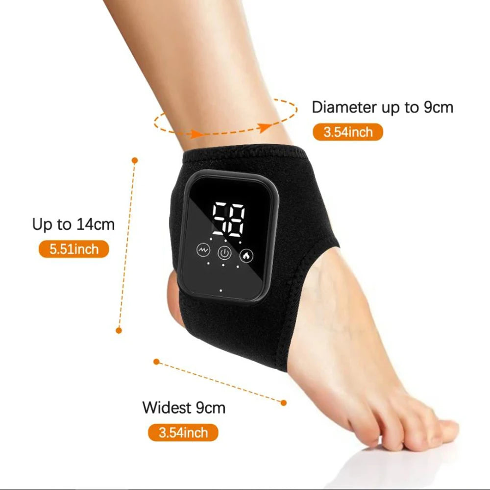 Electric Heat And Vibration Ankle Massager With Infrared Heat