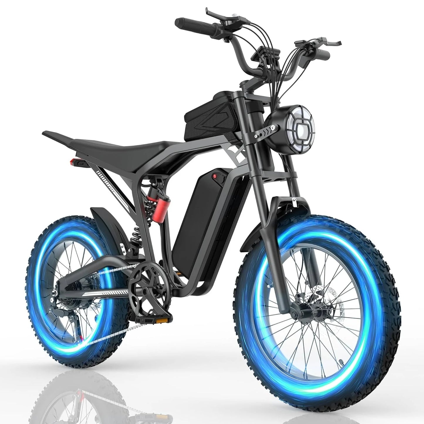 Adult Electric Bike 1500W Peak 48V Removable Battery 80 Miles