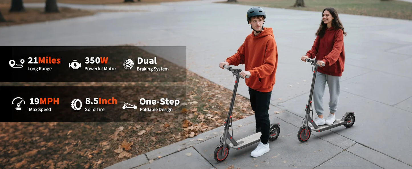 AOVOPRO ES80 Electric Scooter 350W 19MPH Foldable With App Control