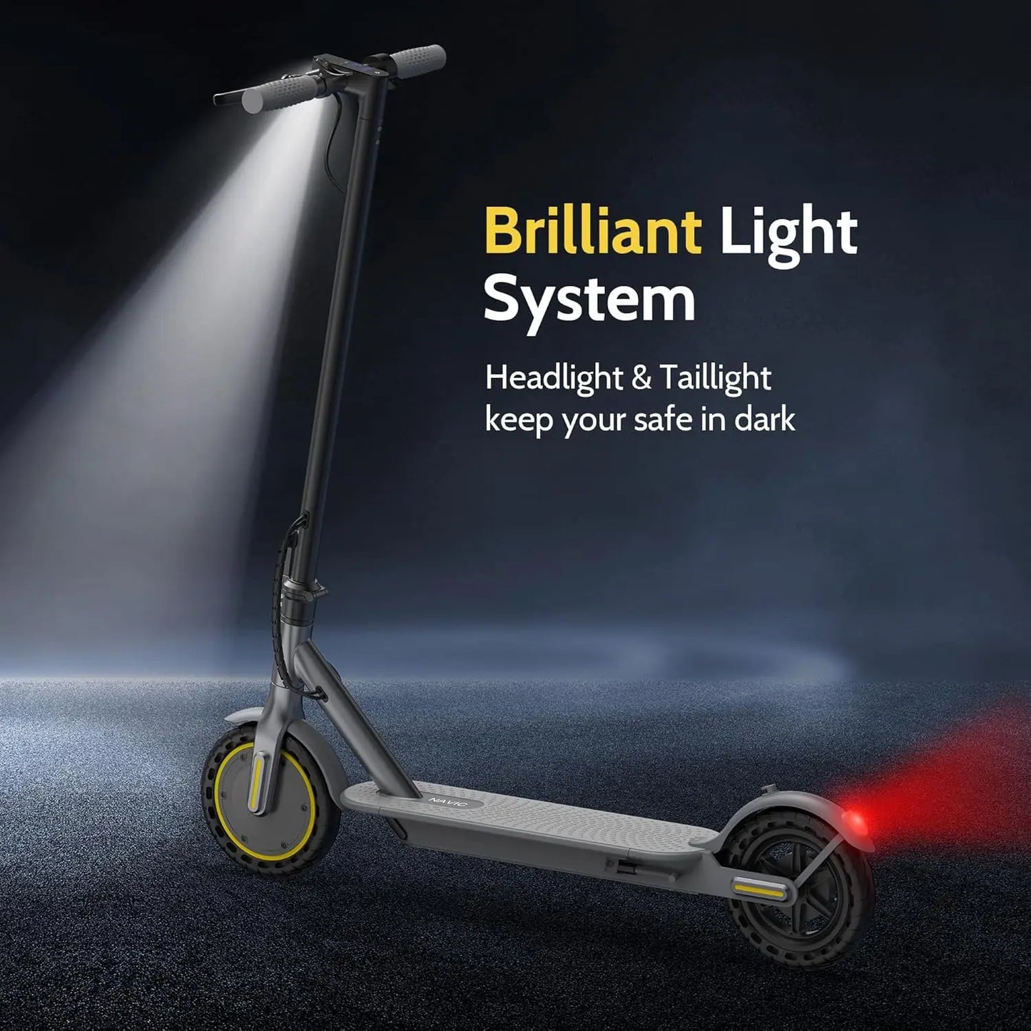 Navic T5 Electric Scooter 350W 19MPH App Control Folding 22 Miles Range