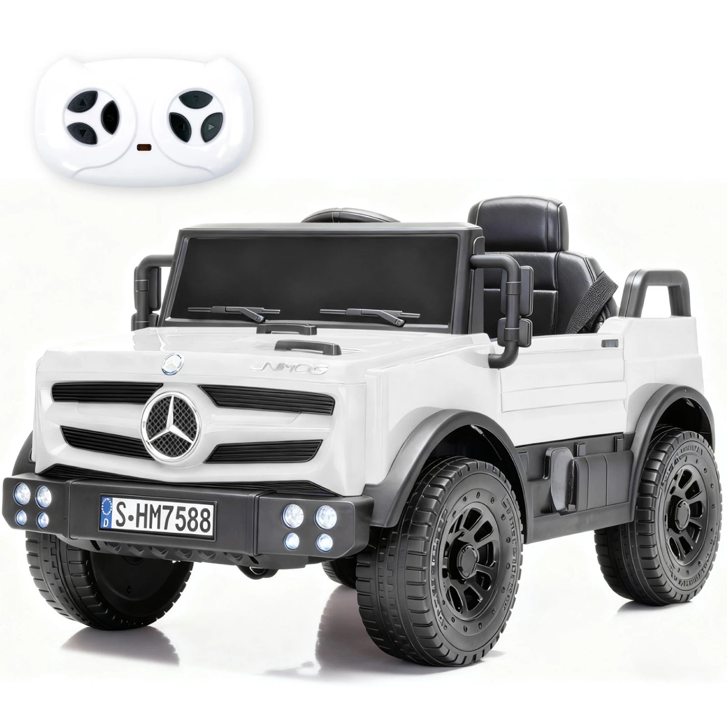 HIMEILI 12V Mercedes Benz Unimog Ride On Car For Kids Remote Control