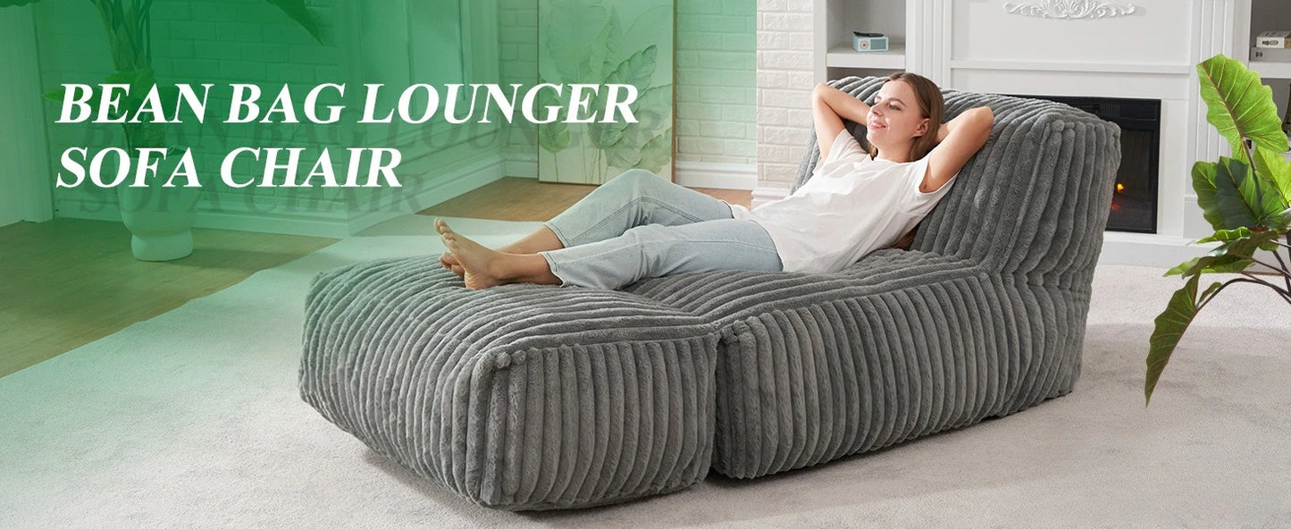 Bean Bag Lounger Chair With Memory Foam