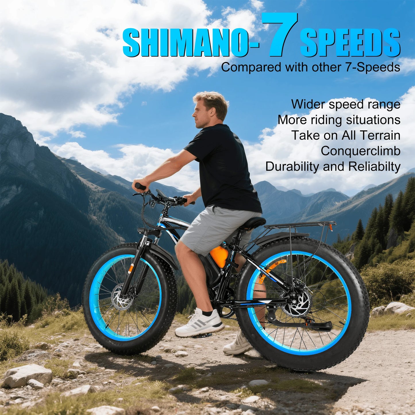 EOEOTWO Fat Tire Electric Bike With Powerful 1000W Motor