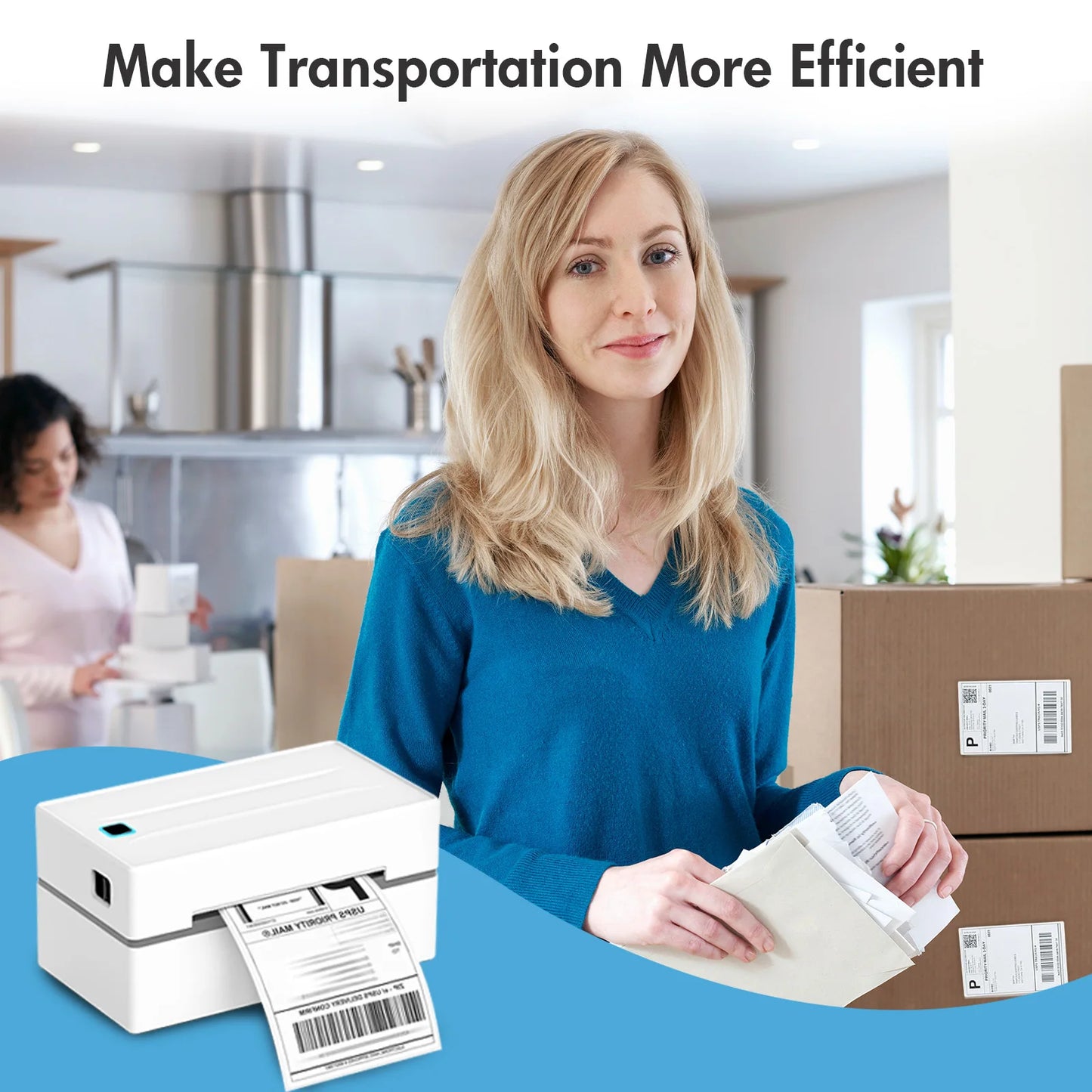 TakeYou Portable Thermal Label Printer 203DPI Bluetooth USB