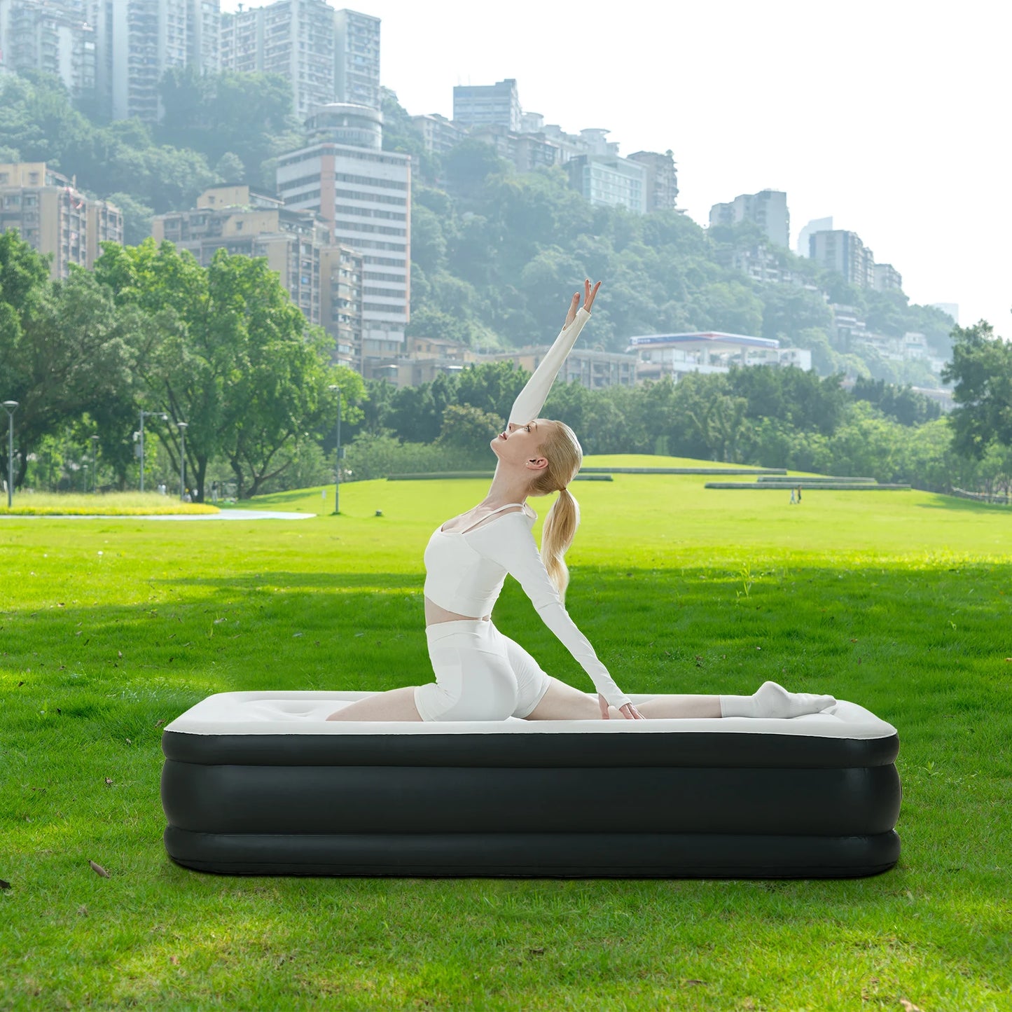 JHK Air Mattress Double Height With Non Slip Bottom