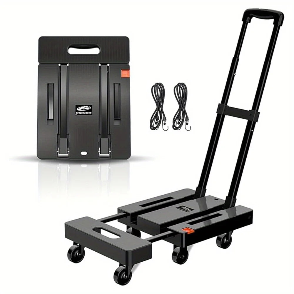 Spacekeeper Heavy Duty Folding Hand Truck With 6 Wheels