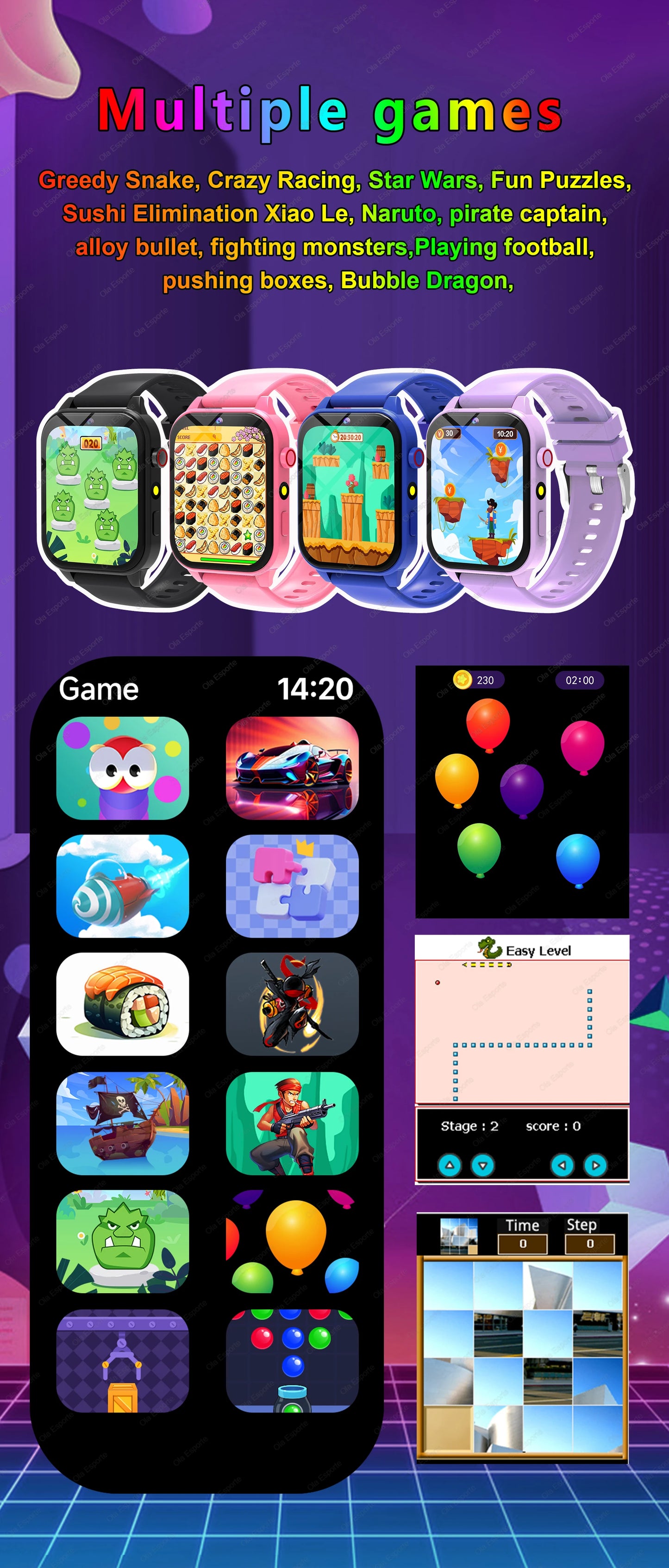 Kids Smartwatch With 100 Plus Games, HD Screen, Music iOS Android