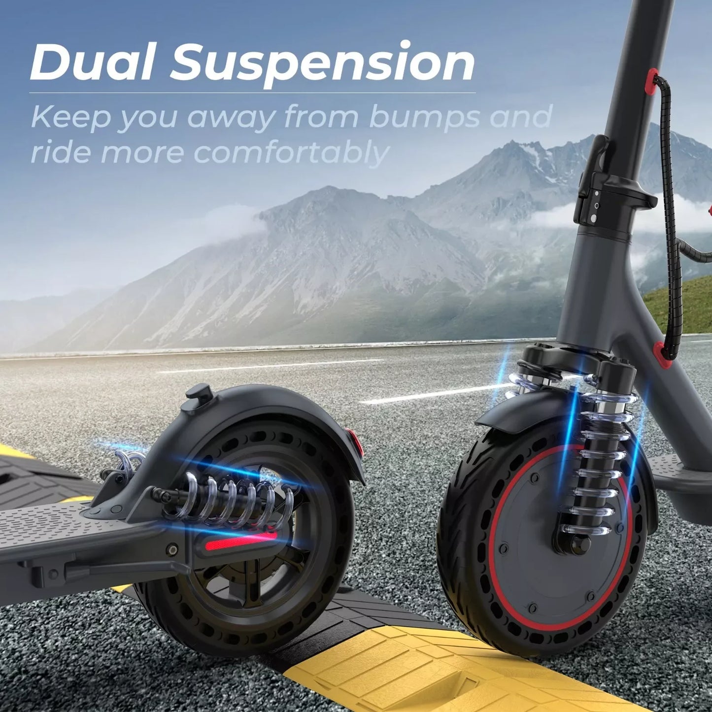 AOVOPRO TMAX 500W Electric Scooter With Tuya App Connectivity Shock Absorbing
