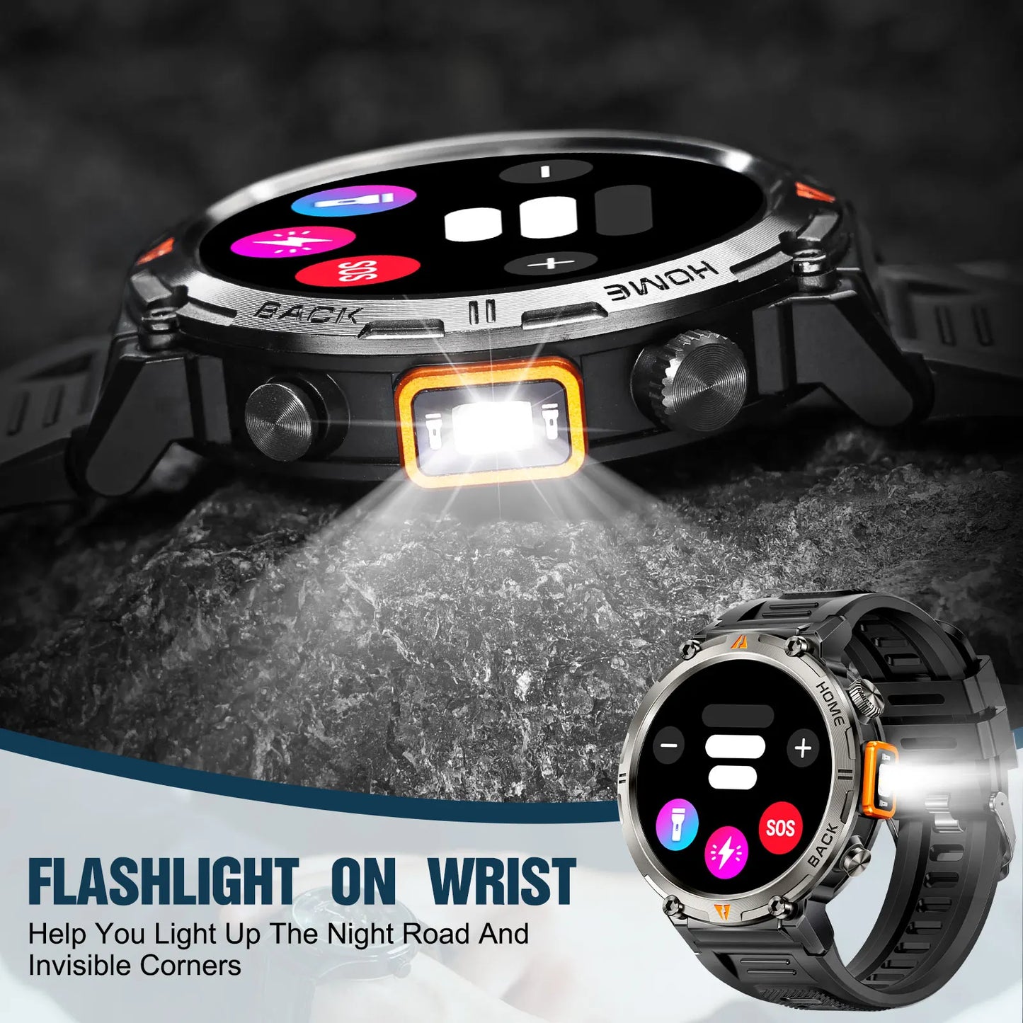 EIGIIS KE3 Bluetooth Smartwatch For Men Health Monitor