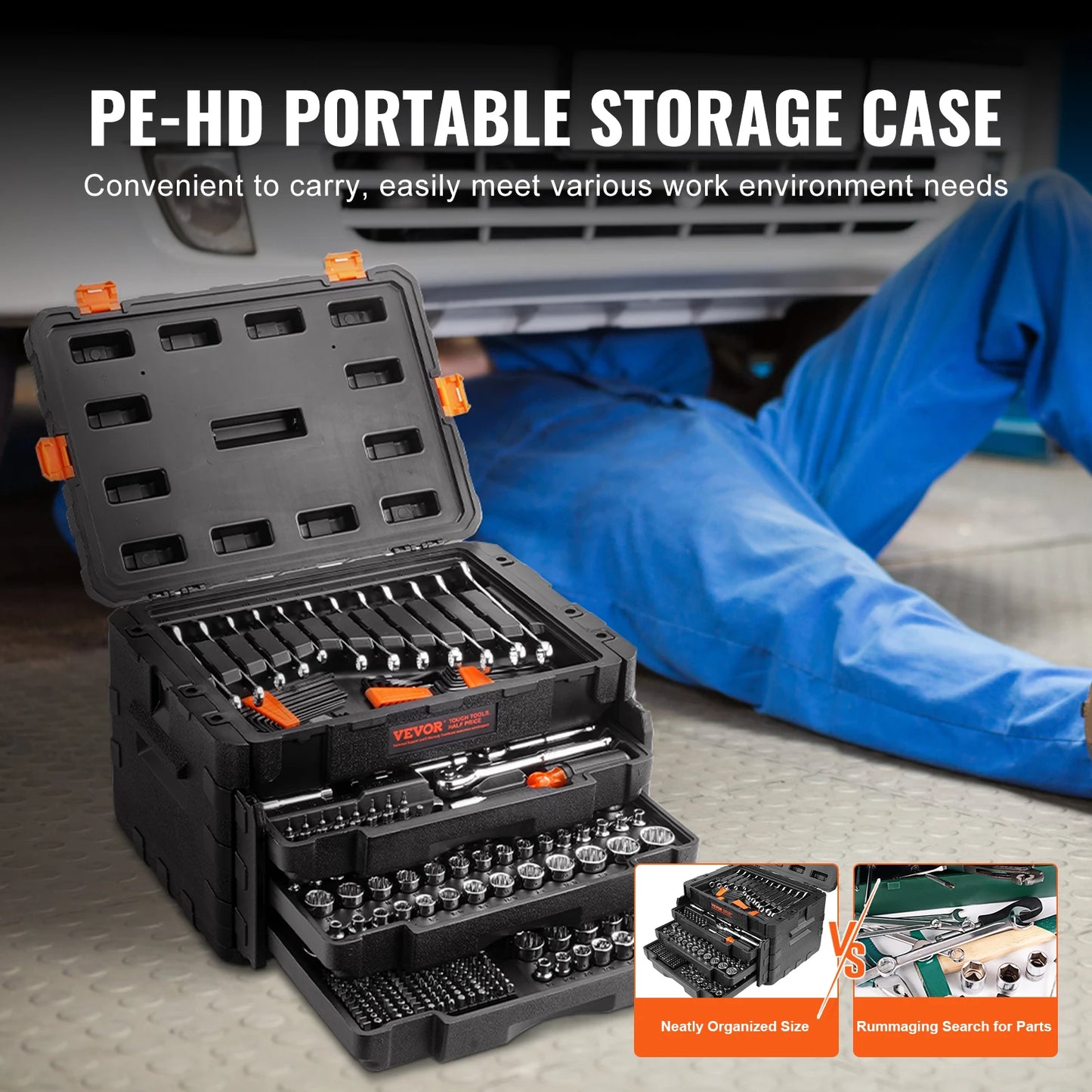 SucceBuy Professional Mechanics Tool And Socket Set Master Kit