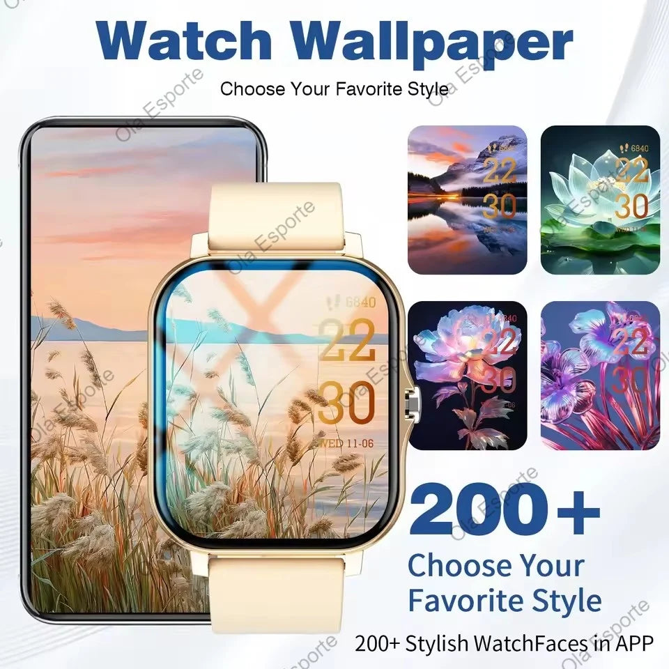 Smart Watch With Blood Oxygen And Blood Pressure Monitor Bluetooth