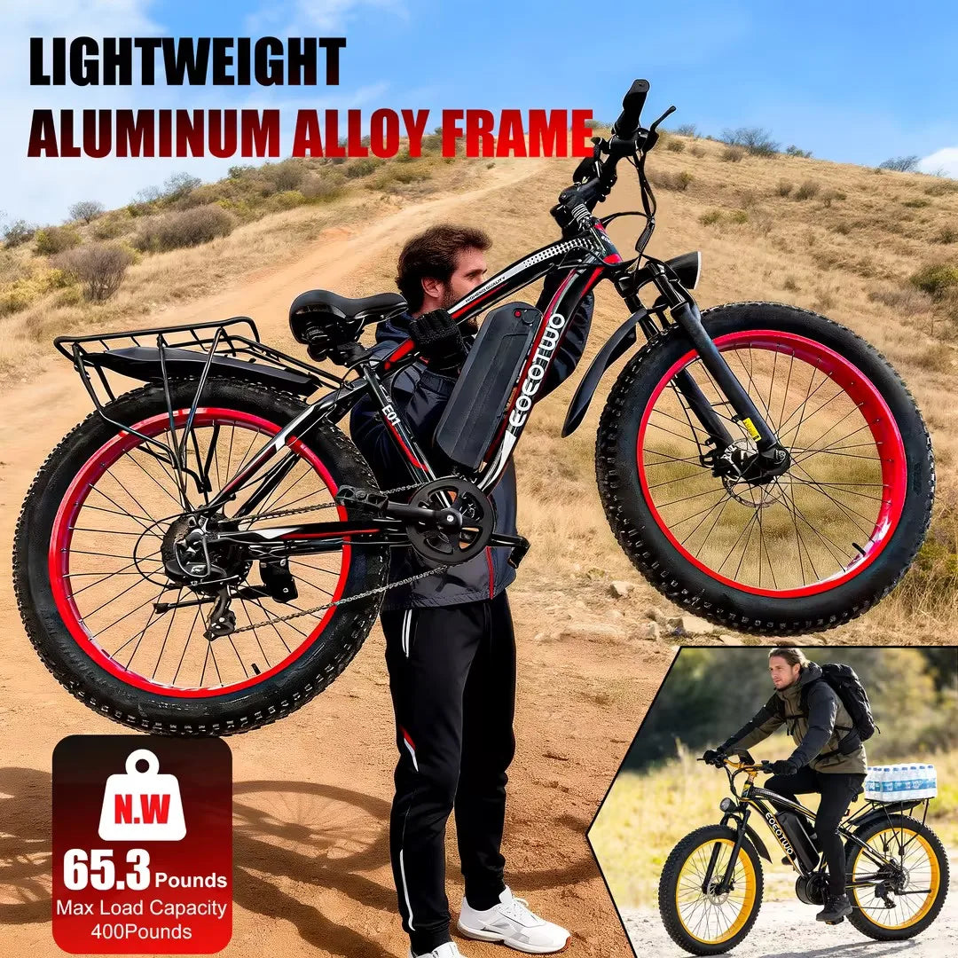 EOEOTWO 1500W Fat Tire Electric Bike For Adults All Terrain